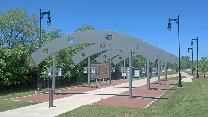 Redbud trail historical kiosk